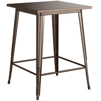 Lancaster Table & Seating Alloy Series 32" x 32" Copper Outdoor Bar Height Table