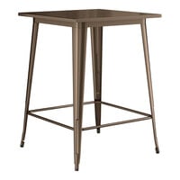 Lancaster Table & Seating Alloy Series 32" x 32" Copper Bar Height Outdoor Table