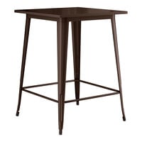 Lancaster Table & Seating Alloy Series 32" x 32" Copper Bar Height Outdoor Table