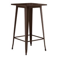 Lancaster Table & Seating Alloy Series 24" x 24" Copper Bar Height Outdoor Table