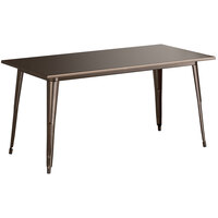Lancaster Table & Seating Alloy Series 63" x 32" Copper Standard Height Outdoor Table
