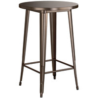 Lancaster Table & Seating Alloy Series 30" Round Copper Outdoor Bar Height Table