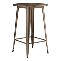 Lancaster Table & Seating Alloy Series 30" Round Copper Bar Height Outdoor Table