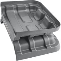 Lavex Industrial 12 Cubic Foot Gray Cube Truck Lid