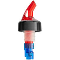 American Metalcraft PR78923 .875 oz. Red Spout / Blue Tail Measured Liquor Pourer with Collar