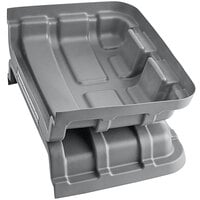 Lavex Industrial 20 Cubic Foot Gray Cube Truck Lid