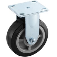Lavex Industrial 6 inch x 2 inch Rigid Plate Caster for Tilt / Cube Trucks