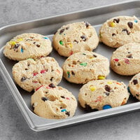 David's Cookies 3 oz. Preformed M&M's® Chocolate Chip Cookie Dough - 107/Case