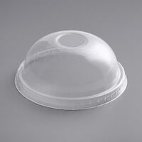 Choice 32 oz. Translucent Cold Cup Dome Lid with Opening - 1000/Case