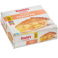 David's Cookies Foxtail 10 inch Unbaked Grande Peach Pie - 6/Case