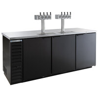 Beverage-Air DD78HC-1-B-144-WINE (2) Four Tap Kegerator Wine Dispenser - Black, (4) 1/2 Keg Capacity