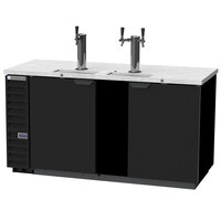 Beverage-Air DD68HC-1-B-072-WINE 1 Double and 1 Triple Tap Kegerator Wine Dispenser with Left Side Compressor - Black, (3) 1/2 Keg Capacity