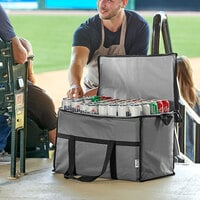 Choice Gray Large Insulated Nylon Cooler Bag (Holds 72 Cans)