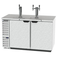 Beverage-Air DD58HC-1-S-ALT-WINE 1 Single and 1 Double Tap Kegerator Wine Dispenser with Right Side Compressor - Stainless Steel, (3) 1/2 Keg Capacity