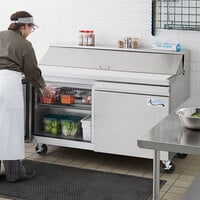 Avantco A Plus APST-60-16 60 inch 2 Door Stainless Steel Refrigerated Sandwich / Salad Prep Table