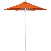 California Umbrella ALUS 606C SUNBRELLA 2 Summit 6' Round Push Lift Umbrella with 1 1/2 inch Aluminum Pole - Sunbrella 2A Canopy - Tuscan Fabric