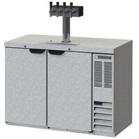 Beverage-Air DD48HC-1-S-ALT-138-WINE Four Tap Kegerator Wine Dispenser with Left Side Compressor - Stainless Steel, (2) 1/2 Keg Capacity