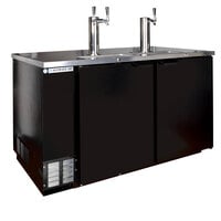 Beverage-Air DD58HC-1-B-016-WINE (2) Double Tap Kegerator Wine Dispenser - Black, (3) 1/2 Keg Capacity