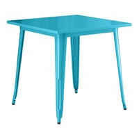 Lancaster Table & Seating Alloy Series 32" x 32" Turquoise Standard Height Outdoor Table