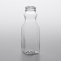 10 oz. Square Carafe PET Clear Juice Bottle - 270/Box