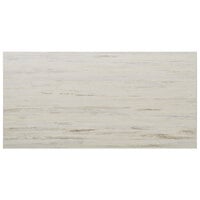 BFM Seating Relic 30" x 60" Rectangular Antique Wash 2" Thick Melamine Table Top with Matching Edge