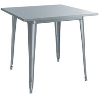 Lancaster Table & Seating Alloy Series 32 inch x 32 inch Charcoal Dining Height Outdoor Table