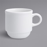Fortessa 6200.F0000.06 Ilona 3 oz. Bright White Stackable China Espresso Cup - 48/Case