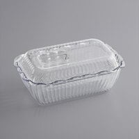 Choice 5 lb. Clear Deli Crock with Clear Cover