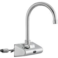 Waterloo Wall Mount Hands-Free Sensor Faucet with 6 3/16 inch Gooseneck Spout and 4 inch Centers