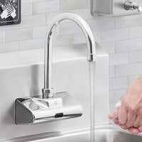Waterloo Wall Mount Hands-Free Sensor Faucet with 6 1/8 inch Gooseneck Spout and 4 inch Centers