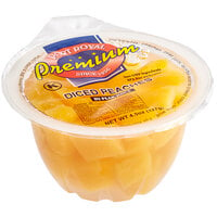 Premium Diced Peaches in Natural Juice 4.5 oz. Cups - 96/Case