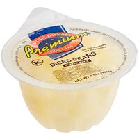 Premium Diced Pears in Natural Juice 4.5 oz. Cups - 96/Case