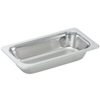 Vollrath 8231105 Miramar® 1/3 Size Mirror-Finished Stainless Steel Steam Table Food Pan - 2 1/2" Deep