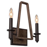 Kalco Duluth 2-Light ADA Compliant Farmhouse Chic Wall Sconce with Satin Bronze Finish - 120V, 60W