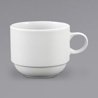 Fortessa 6200.F0000.10 Ilona 8 oz. Bright White Stackable China Cup - 48/Case