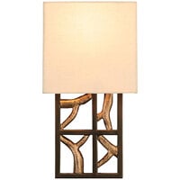 Kalco Hudson ADA Compliant Wall Sconce with Bronze Gold Finish and Linen Shade - 120V, 40W
