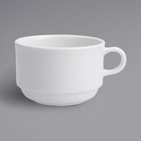 Fortessa 6200.F0000.11 Ilona 6 oz. Bright White Stackable China Cup - 48/Case