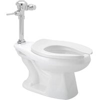Zurn One Z.WC3.AM Manual Toilet System with ADA Height Floor Mounted Toilet and Flush Valve