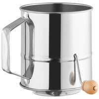 Fox Run 4638 3 Cup Stainless Steel Rotary Flour / Powdered Sugar Sifter