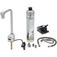 T&S EC-1210-10-WFK ChekPoint 10 inch Deck Mount Sensor-Operated Glass Filler with Water Filter Cartridge