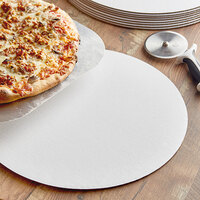 18 inch White Corrugated Pizza Circle - 125/Case