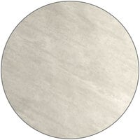 Lancaster Table & Seating 30" Round Reversible White / Gray Slate Laminated Table Top