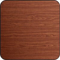 Lancaster Table & Seating 24 inch x 24 inch Square Reversible Walnut / Oak Laminated Table Top