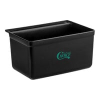Choice 2.5 Gallon Black Refuse Bin for Utility / Bussing Cart