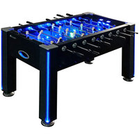 Atomic G01344W Azure 58 1/4 inch Black Foosball Table with LED Lighting and Electronic Scoring