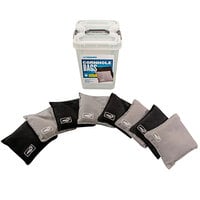 Triumph 12-0060-3 16 oz. Black and Gray Canvas Duck Cloth Bean Bags - 8/Set