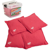 Triumph 12-0055RD-2W 16 oz. Red Canvas Duck Cloth Bean Bags - 4/Pack