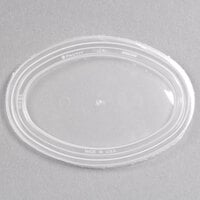 Pactiv Newspring E1034LD ELLIPSO 3 oz. & 4 oz. Clear Oval Plastic Souffle / Portion Cup Lid - 1000/Case