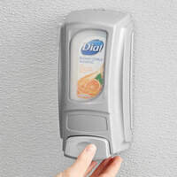 Dial DIA98583 Eco-Smart 15 oz. Silver Manual Hand Soap / Amenity Dispenser