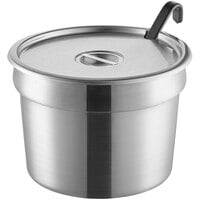 Vollrath 11 Qt. Stainless Steel Inset Kit with Cover and Jacob's Pride 4 oz. Ladle